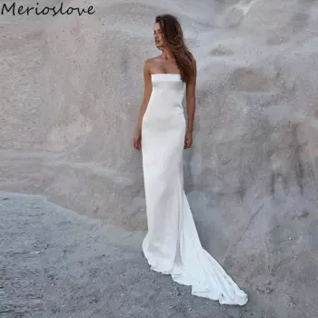 Женское свадебное платье-русалка без рукавов, без бретелек