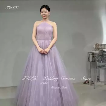 Женское свадебное платье с лямкой на шее, без рукавов