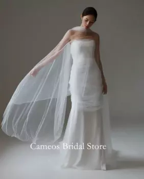 Женское свадебное платье с юбкой-годе, без бретелек