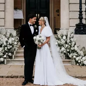 Женское свадебное платье с V-образным вырезом, коротким рукавом