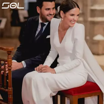 Женское свадебное платье со съемным шлейфом