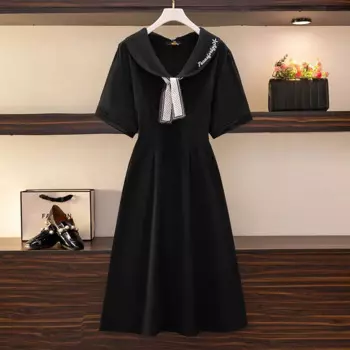 Женское свободное платье-Ципао с V-образным вырезом и коротким рукавом