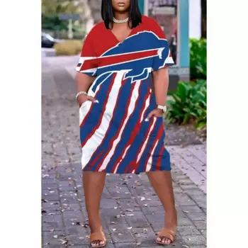 Женское свободное платье-футболка с V-образным вырезом и коротким рукавом