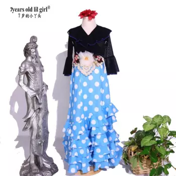 Женское танцевальное платье с шарфом и юбкой