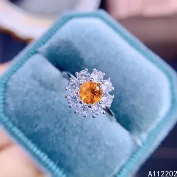 Женское Винтажное кольцо из серебра 925 пробы с натуральным сапфиром