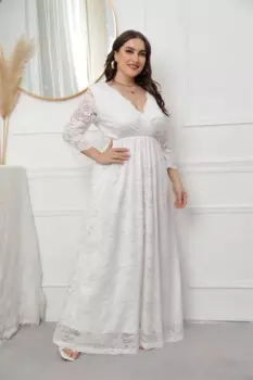 Женское вечернее кружевное платье