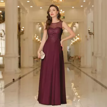 Женское вечернее платье без рукавов, с жемчугом