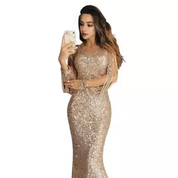 Женское вечернее платье-футляр с V-образным вырезом