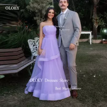 Женское вечернее платье из тюля, без бретелек