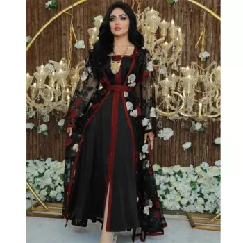 Женское вечернее платье макси с вышивкой, 2 шт.