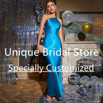 Женское вечернее платье-Русалка на одно плечо, с открытой спиной