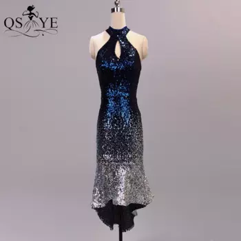 Женское вечернее платье-Русалка с лямкой на шее