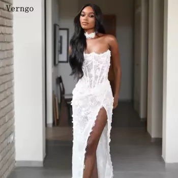 Женское вечернее платье-русалка, с разрезом сбоку