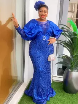 Женское вечернее платье с блестками и юбкой-годе