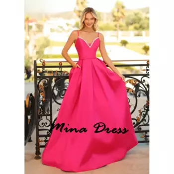 Женское вечернее платье с бусинами, без рукавов