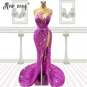 Женское вечернее платье с одним открытым плечом