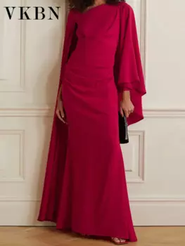 Женское вечернее платье с рукавом-фонариком VKBN