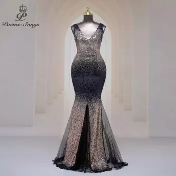 Женское вечернее платье с юбкой-годе, большие размеры