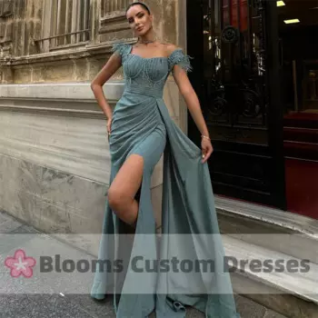 Женское вечернее платье с юбкой-годе, с разрезом