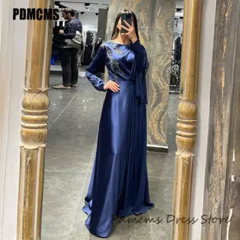 Женское вечернее платье SSYTENS, элегантное плиссированное платье с круглым вырезом и длинными рукавами