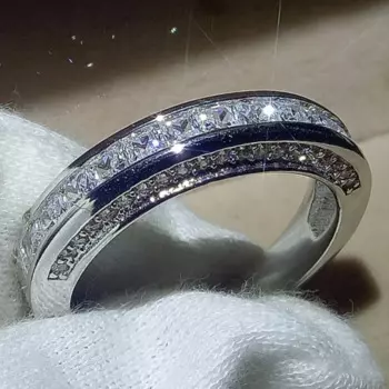 Женское винтажное обручальное кольцо с фианитом, 5 А