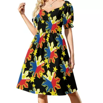 Женское винтажное платье с V-образным вырезом