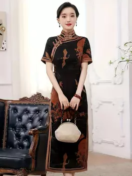 Женское винтажное платье в китайском стиле