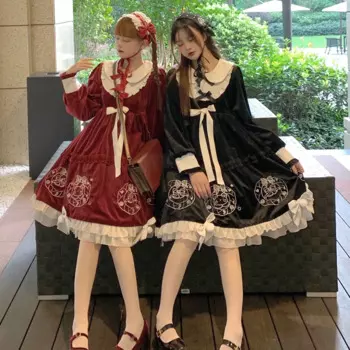 Женское винтажное платье в стиле «лолита»