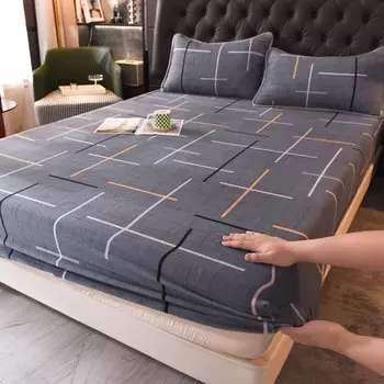 ЗHENXISHUSHIMOXI Фланелевая простыня из полиэстера двуспальная