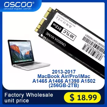 Жесткий диск OSCOO SSD 512 ГБ 1 ТБ 2 ТБ для 2013 2015 2017 Macbook Air A1465 A1466 A1398 A1419 Внутренний твердотельный накопитель PCIe 3,0*4 SSD