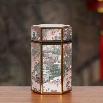 Жестяной шестиугольный чайник TPXCKz