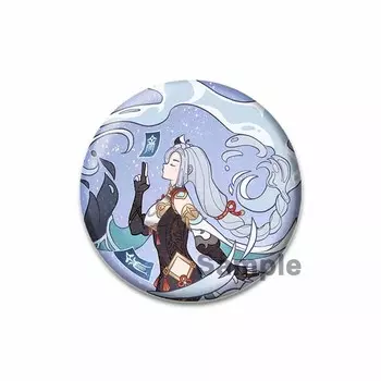 Жестяные значки Genshin Impact 32/44/58 мм