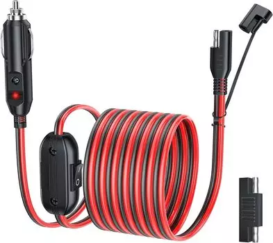 Жгут проводов прикуривателя Extractme SAE с предохранителем 10А, розетка 16AWG для солнечных панелей RV, зарядное устройство для мотоциклетных аккумуляторов