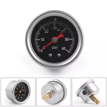Жидкий заполненный топливный пресс ure Манометр 0-60 PSI черный циферблат для топливного пресса ure регулятор масляный манометр 1/8 дюйма NPT TT102459