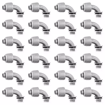 Жидкостный плотный соединитель, гибкий неметаллический электрический соединитель для труб, 90 градусов (24 шт.)