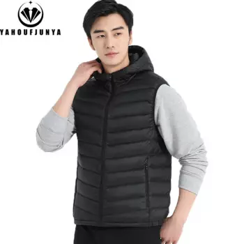 Жилет мужской с капюшоном, флисовый теплый однотонный модный уличный Повседневный ветрозащитный безрукавка на молнии, пальто, Осень-зима