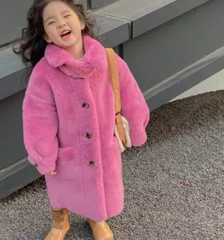 Жилет, одежда для маленьких девочек, зимняя куртка, пальто для девочек, жилет, плотное пальто, теплое меховое пальто