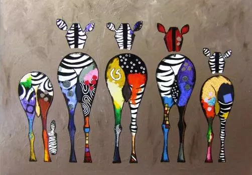 Живопись Abstract Zebra HALFLEMART