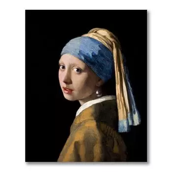 Живопись "Девушка с жемчужным ухом" Vermeer на холсте