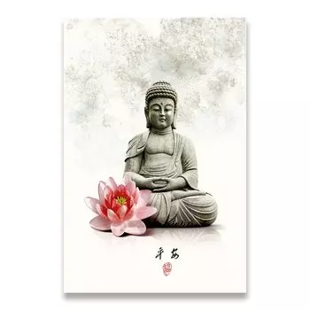 Живопись на холсте АлиПэнт Цветы Будда