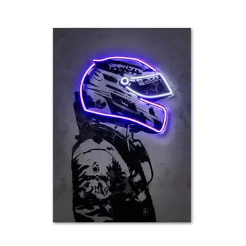 Живопись на холсте WJWANG, абстрактные неоновые фотографии