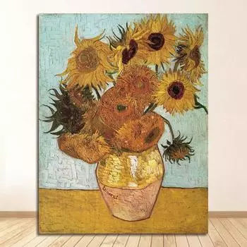 Живопись на холсте "Золотой подсолнух" DHRM