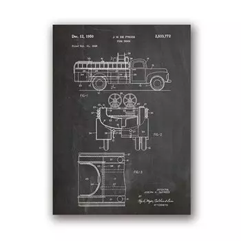 Живопись "Пожарный грузовик" Duknow
