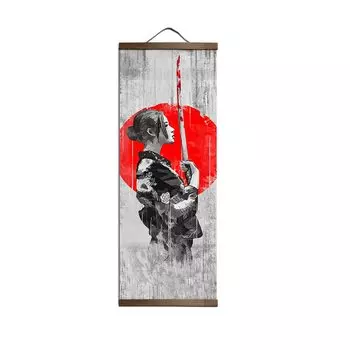 Живопись "Японский самурай" ZHUGEGE