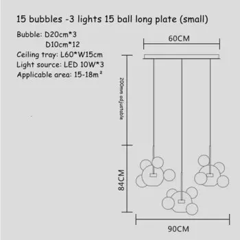 zhiwudeng Светодиодная подвесная люстра "Пузырьки"