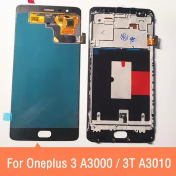ЖК-дисплей 5,5 дюйма OLED для Oneplus 3 3T A3000, ЖК-дисплей с сенсорным экраном с рамкой, дигитайзер в сборе, запасные части для Oneplus 3T LCD