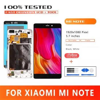 ЖК-дисплей 5,7 дюйма премиум качества для Xiaomi MI Note ЖК-дисплей матричный сенсорный экран дигитайзер с рамкой в сборе для дисплея MI Note