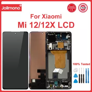 ЖК-дисплей 6,28 дюйма для Xiaomi 12 Mi 12 2201123G 2201123C, цифровой сенсорный экран с рамкой в сборе для Xiaomi 12X