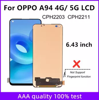 ЖК-дисплей 6,43 "TFT для OPPO A94 5G CPH2211, ЖК-дисплей, сенсорный экран, дигитайзер, сборка, замена для Oppo A94 4G CPH2203 LCD