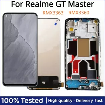 ЖК-дисплей 6,43 "TFT для Realme GT Master Edition RMX3363, ЖК-дисплей с рамкой и сенсорным экраном в сборе для Realme RMX3360 LCD